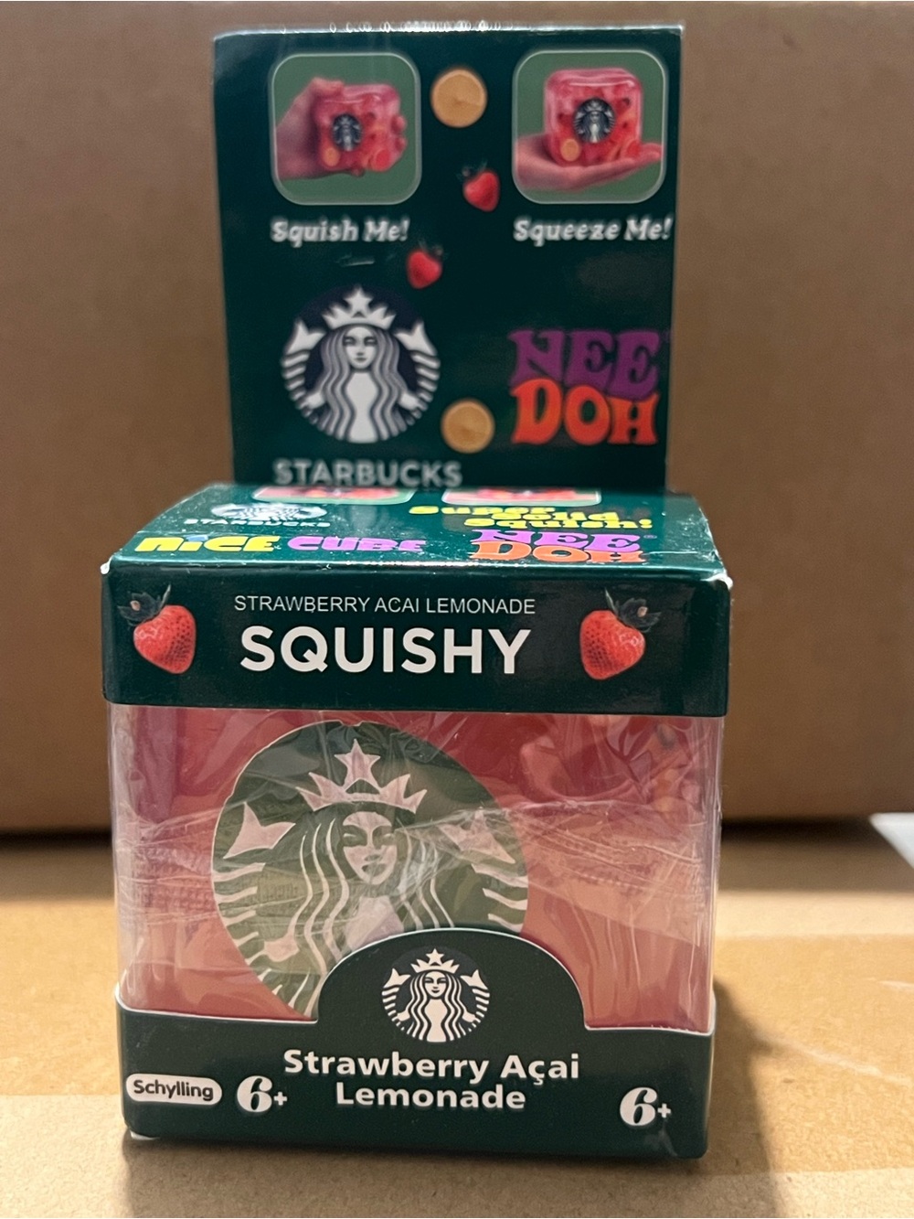 Starbucks Pink Strawberry Acai Lemonade Squishy Stress Toy